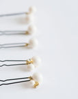 Close-up of ALSA pearl pins set for weddings